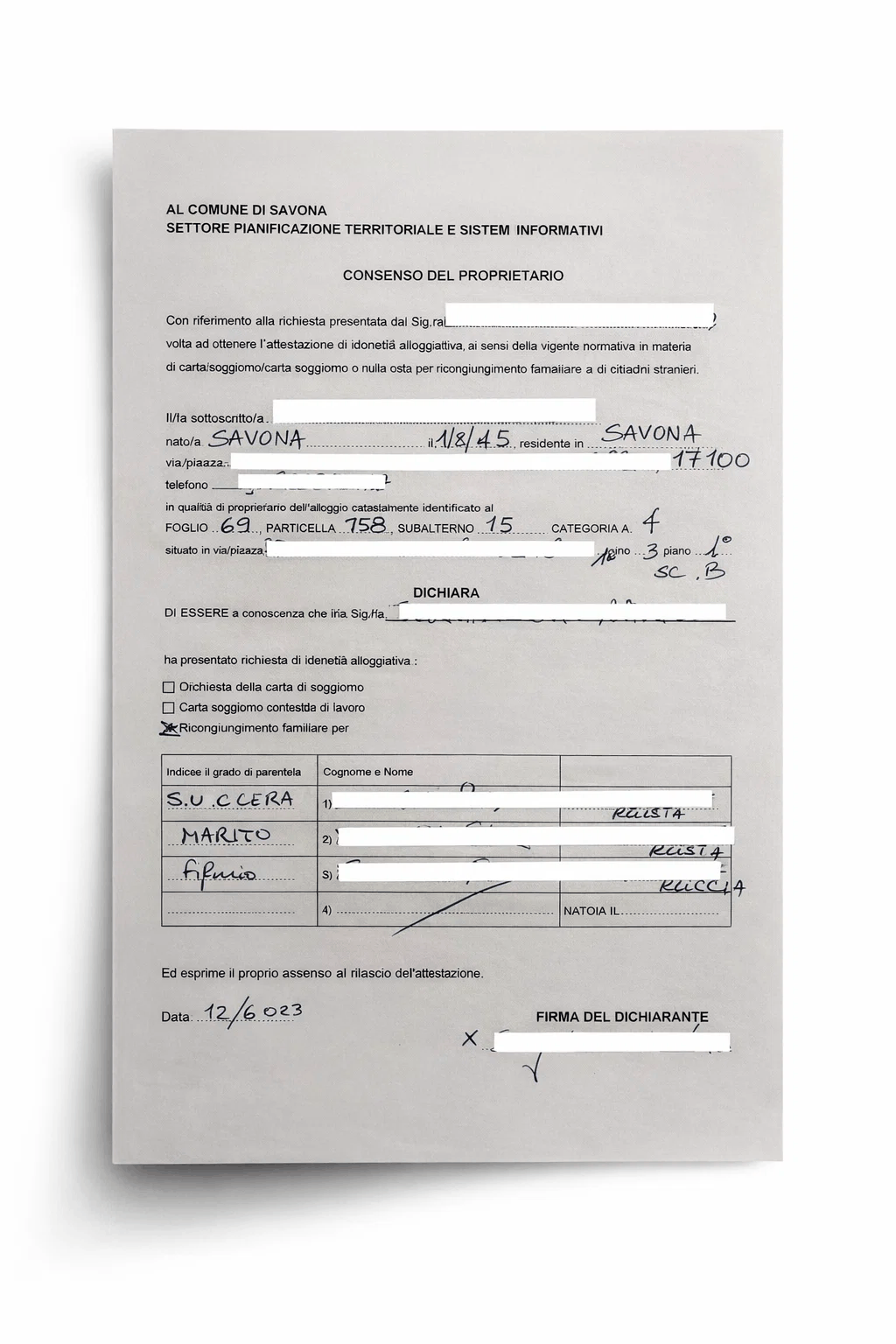 Получение сертификата соот. жилья